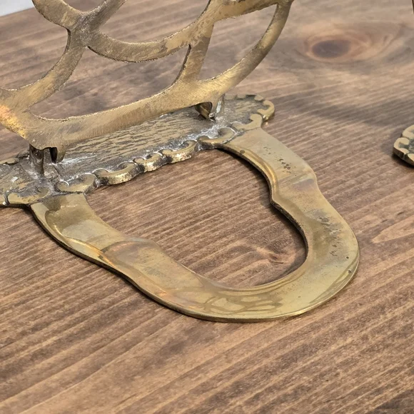 🤩Host Pick❤️Vintage Brass Swan Cut-Out Book Ends Made In Korea - Picture 8 of 13